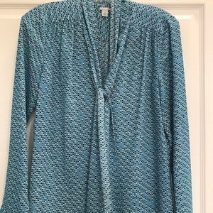 Beautiful Blouse with turquoise white and black